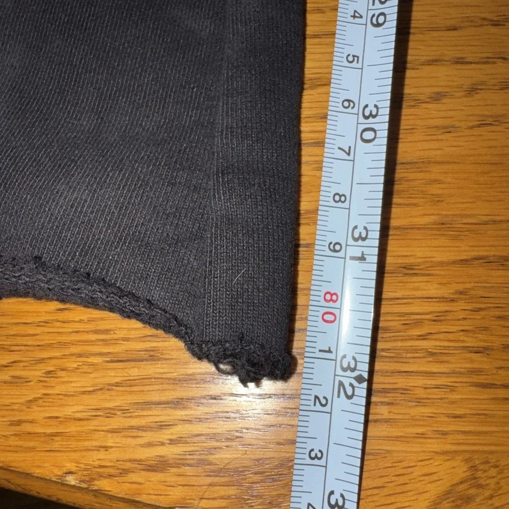 NWT Hollywood Hunna HWLD Black Sweat Pants M/L Streetwear Thick‎ Ruff Hem 32x32